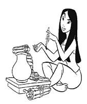 coloriage mulan ecrit